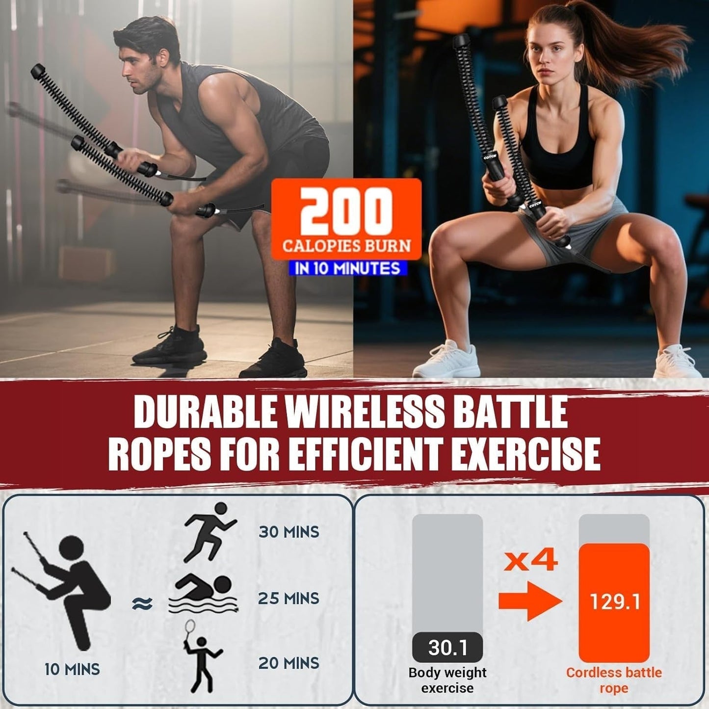 Niftiva™ Ropeless Battle Ropes