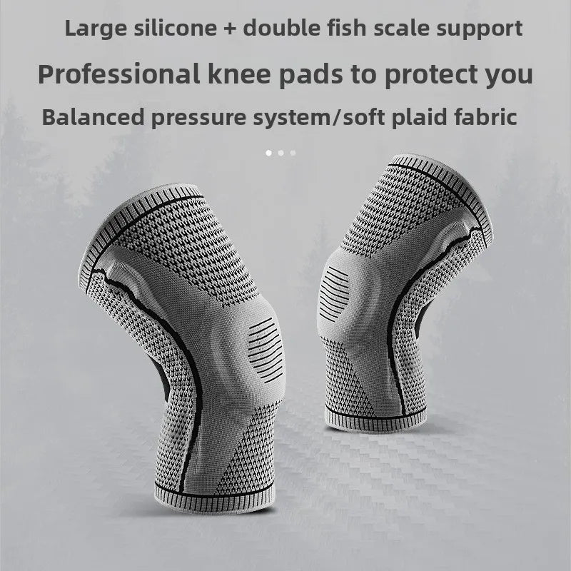 Silicone knee pad for outdoor sports and professional fitness