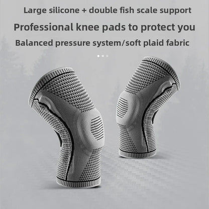 Silicone knee pad for outdoor sports and professional fitness